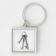 3 Old Keys Keychains