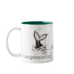 3 Orcas Playing Two-Toned Mug