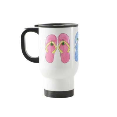 3 Pairs of Flip-Flops Mugs & Drinkware by ginyhogan
