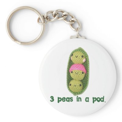 3 Peas in a Pod Key Chain by Apple888