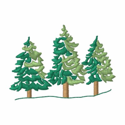 3 Pine Trees by ZazzleEmbroidery