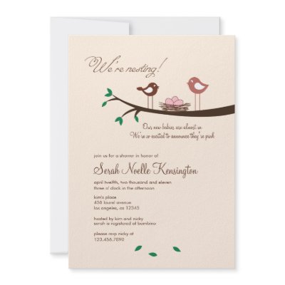 3 Pink Eggs Triplet Girls Baby Shower Invitation by mistyqe