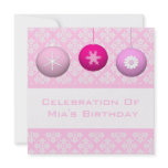 3 Pink Snowflake-Flower Ornaments Announcements