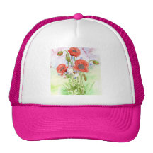 '3 Poppies' Hat