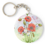 '3 Poppies' Keychain