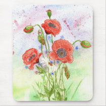 3 Poppies Mousepad