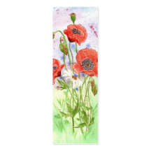 '3 Poppies' Small Bookmark Business Card