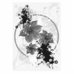 3 Pretty Flowers - B&W Infrared Acrylic Cut Out