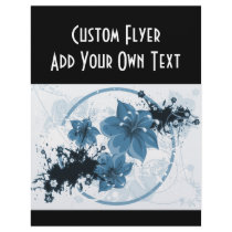 3 Pretty Flowers - Blue