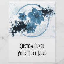 3 Pretty Flowers - Blue Flyers