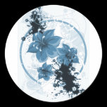 3 Pretty Flowers - Blue stickers