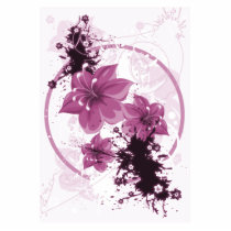3 Pretty Flowers - Pink