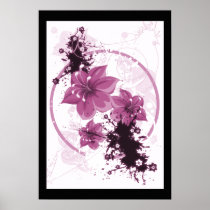 3 Pretty Flowers - Pink