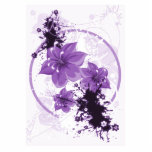 3 Pretty Flowers - Purple photo sculptures