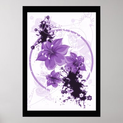 3 Pretty Flowers - Purple by VoXeeD