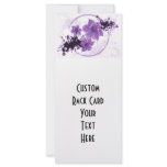 3 Pretty Flowers - Purple Full Color Rack Card