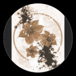 3 Pretty Flowers - Sepia stickers