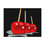 3 Red Candy Apples