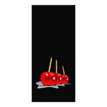 3 Red Candy Apples Rack Card
