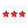 3 red stars deluxe postcards