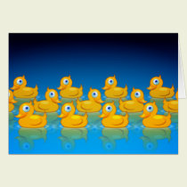 3 rows of rubber ducks cards