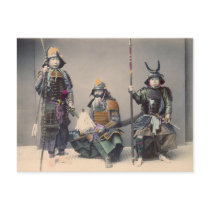 3 Samurai in Armour Vintage Photo