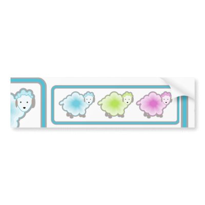 3 sheeps, 1 sheep.... Bumper Sticker by buhodesign