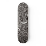 #3 - Skulls & Psychedelic Lines Custom Skate Board