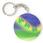 3 St. Patrick's Day 4-Leaf Clovers keychains