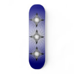 3 Star Spine Navy & White Skateboard