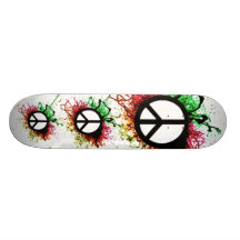 3 times Peace Skate Deck