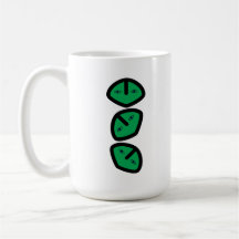 3 Vertical Alien Heads Faces Coffee Mugs
