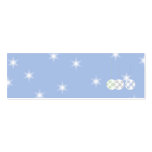 3 White Swirly Christmas Baubles. On Blue. Custom business cards