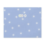 3 White Swirly Christmas Baubles. On Blue. Custom flyers