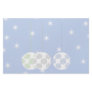 3 White Swirly Christmas Baubles. On Blue. Customized Stationery