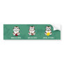 3 Wise and Lucky Neko Bumpersticker Bumper Stickers