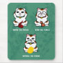 3 Wise and Lucky Neko Vertical Mousepad
