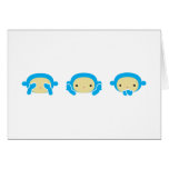 3 Wise Monkeys Cards
