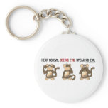 3 Wise Monkeys Keychain