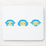 3 Wise Monkeys Mouse Pad
