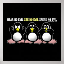 3 Wise Monkeys Poster
