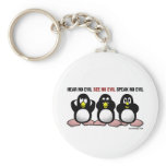 3 Wise Penguins Keychain