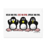 3 Wise Penguins Post Card