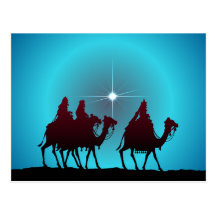 3 WISEMEN & STAR by SHARON SHARPE Post Cards