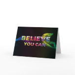 3 Word Quote~Believe You Can~Encouragement Card