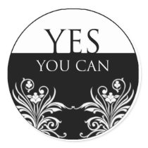 3 word quote-Yes You Can Sticker