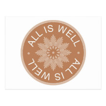 3 Word Quotes ~All Is Well ~Inspirational Post Cards