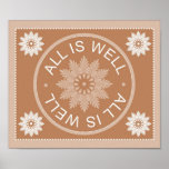 3 Word Quotes ~All Is Well ~Inspirational Print