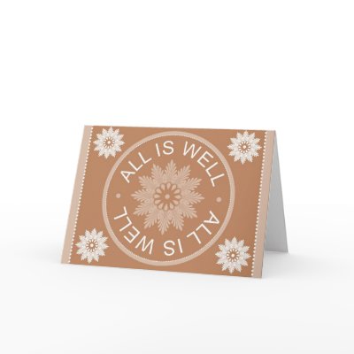 3 Word Quotes ~All Is Well ~Motivational Greeting Cards by semas87