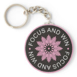 3 Word Quotes ~Focus And Win ~motivational Keychain